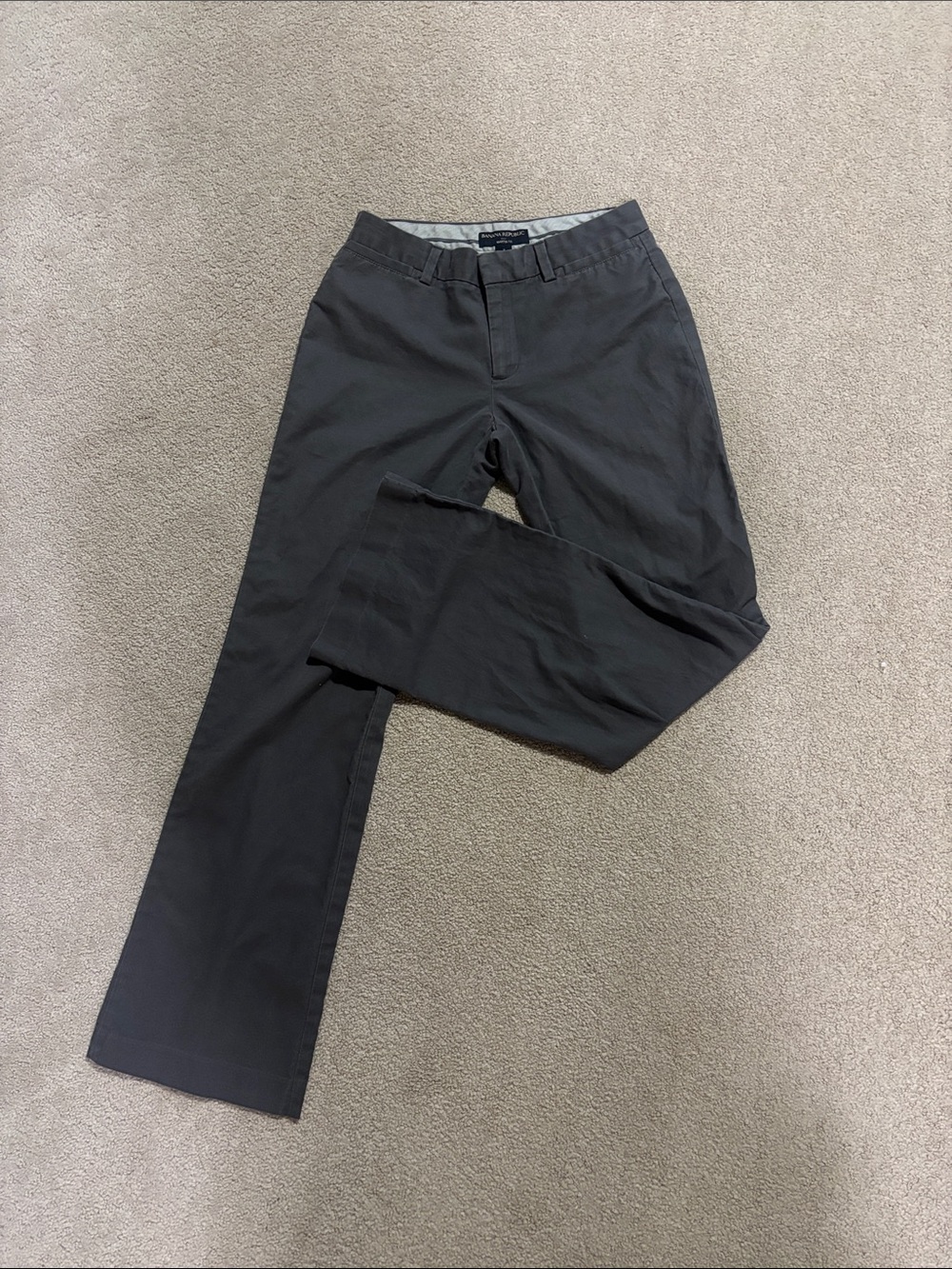 Banana Republic Women's Straight Chinos in Charcoal